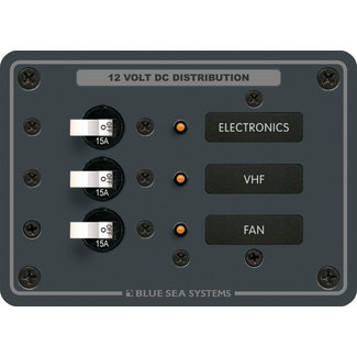 Panel DC 3 Circuit - White 12/24v