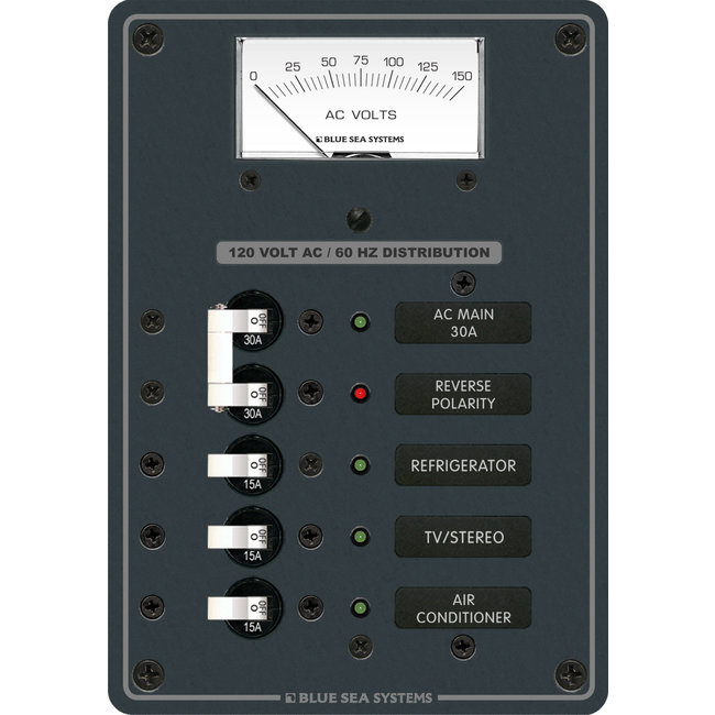 Panel AC Main 30A / Voltmeter  3 15A Branch