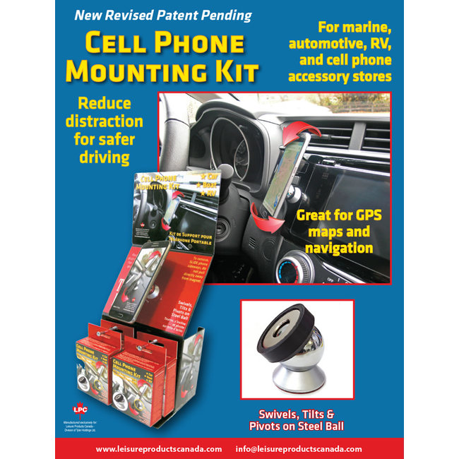 Leisure Products Canada Cell Phone Mounting Kit - Dashboard Mount