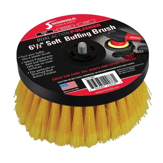 Shurhold Medium Yellow Buffing Brush for Polisher