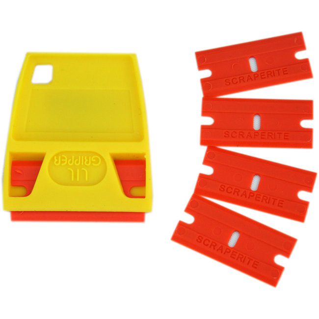 Scraperite Scraper Razor Blades & Handle Orange 5pk