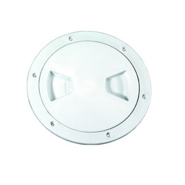 Deck Plate / Inspection Port 6" White Threaded With O-Ring