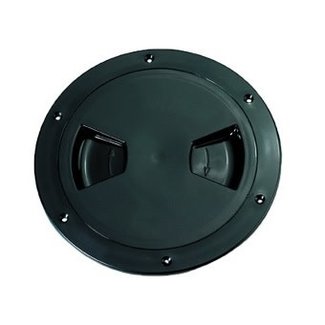 Deck Plate / Inspection Port 6" Black Threaded w/o Ring Min 2