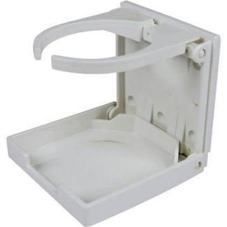 Folding  Adjustable Drink Holder White