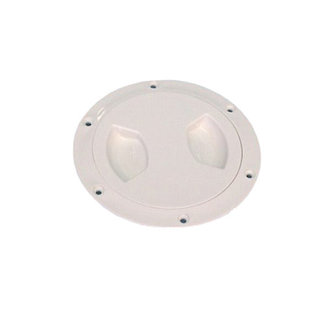 Deck Plate / Inspection Port 5" White Threaded w/o Ring
