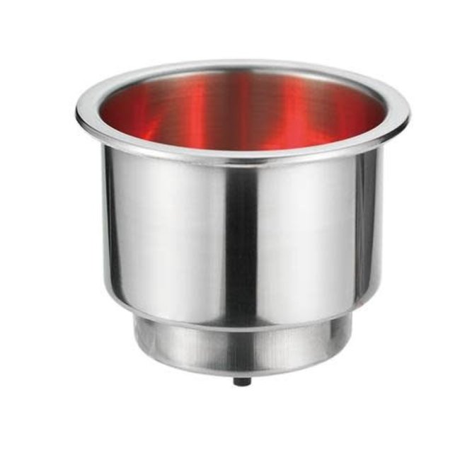 Can Holder w/Red LED base 2-5/8" Dia. x 3"H 1/4 Nipple