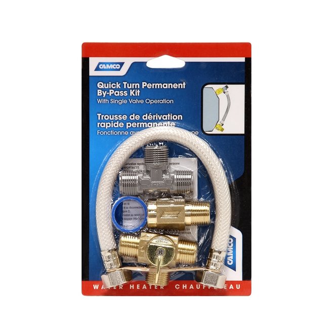 Camco Quick Turn Permanent Water Heater Bypass Kit