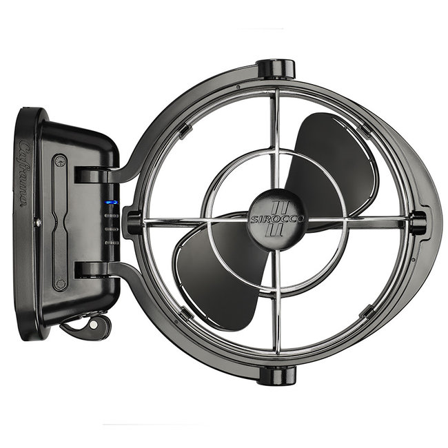 Caframo Sirocco II Gimbal 3Spd Fan Black 7"