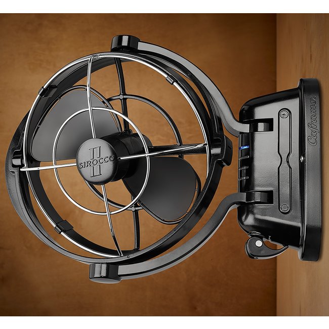 Caframo Sirocco II Gimbal 3Spd Fan Black 7"