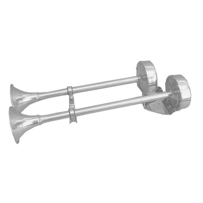 Dual Trumpet Horn Stainless Steel