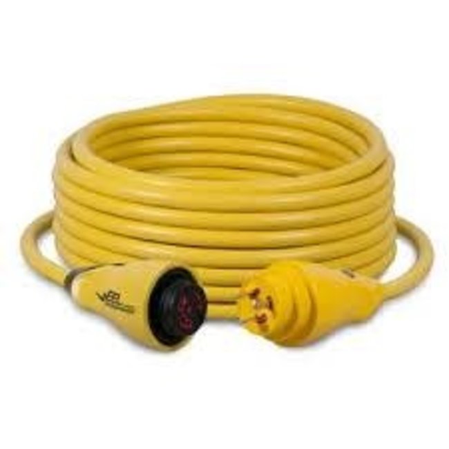 Power Cord EEL 30 Amp 50' Yellow