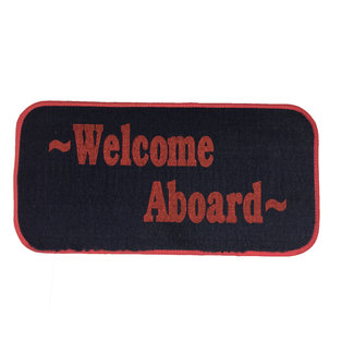 Mat Welcome 10"x 20" Navy/Red