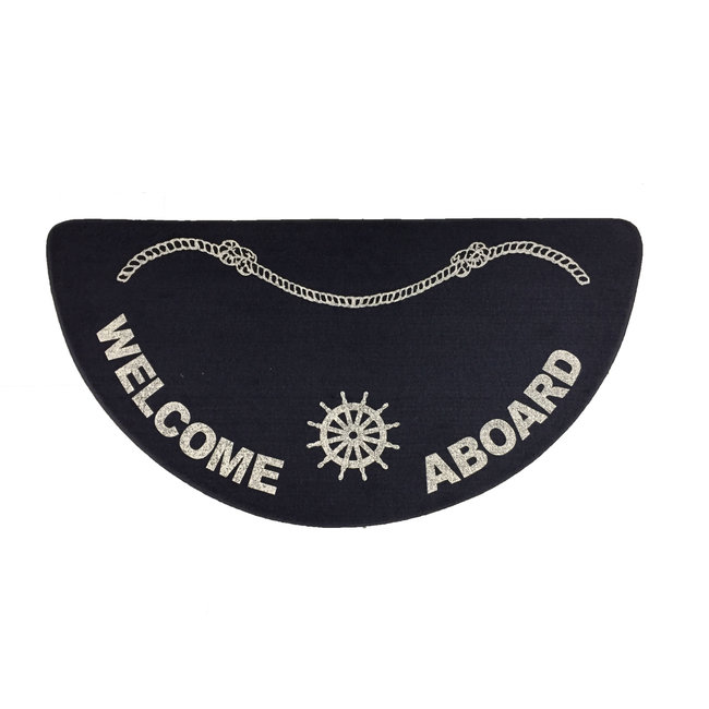Mat Welcome Aboard 1/2 Round