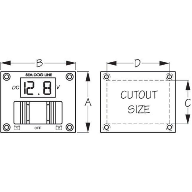Battery Test Switch Panel LED