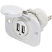Dual USB Charger 2.1a White 12VDC