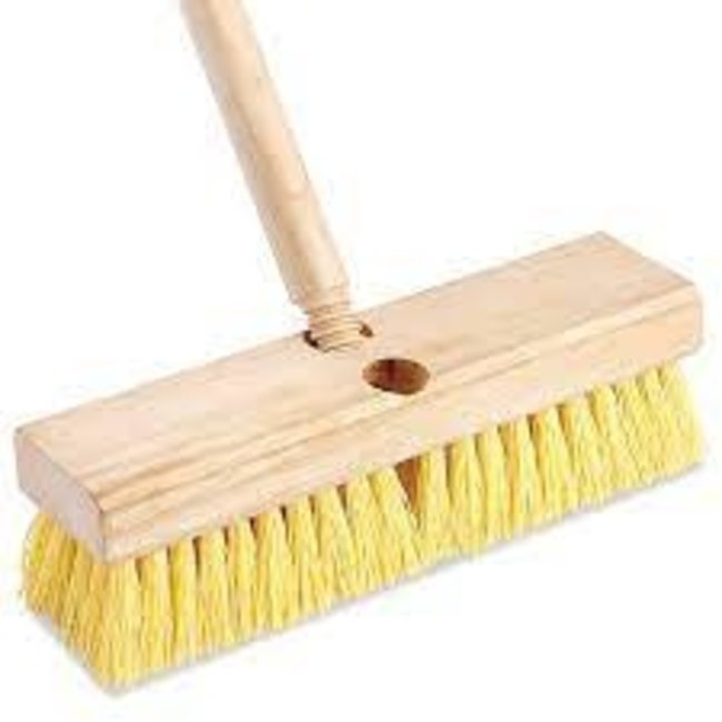 Deck  Brush Soft w/Handle Yellow