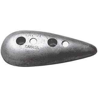 Teardrop 5-1/4" x 2"  Zinc