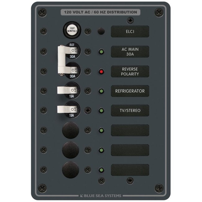 Panel 120v AC - 5 Position w/ELCI Main 30A