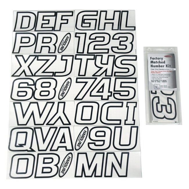 Hardline Series 700 Clear Letter/Number Kit