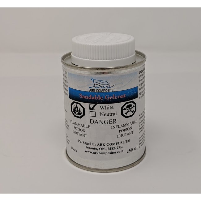 Ark Composites ARK Gelcoat White Pint/Sandable 250ml.