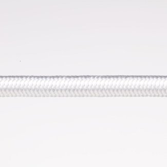 Shock Cord 1/8" White with black trace