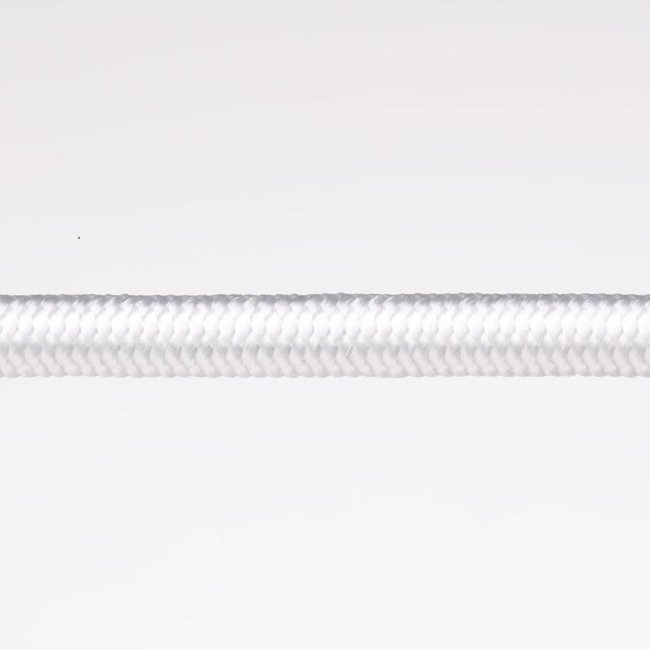Shock Cord 1/8" White with black trace