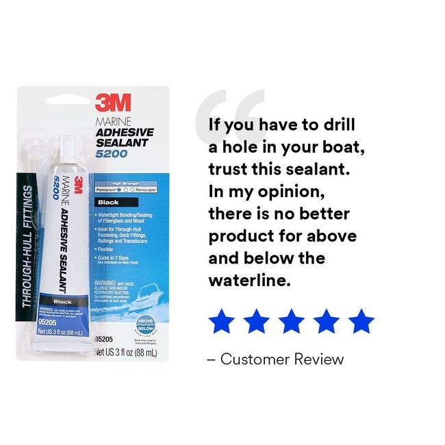 5200 Sealant Black 3 oz Caulking Fogh Boat Supplies