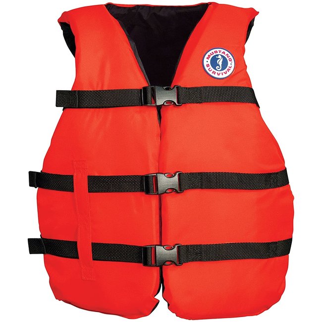 Mustang Mustang Survival MV3005 Universal Fit Adult Vest, Red