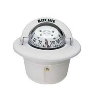 Ritchie Explorer Compass  Flush Mount White