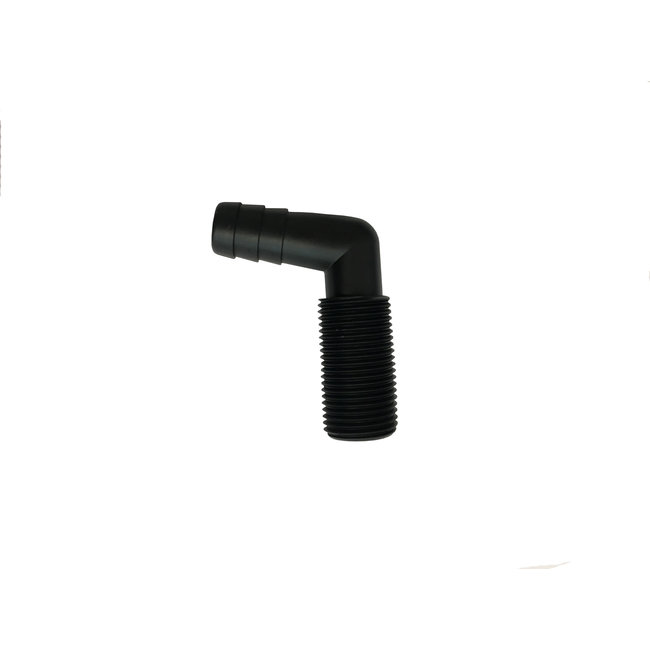 Boshart Elbow 1/2" NPT to 5/8" Barb  100°
