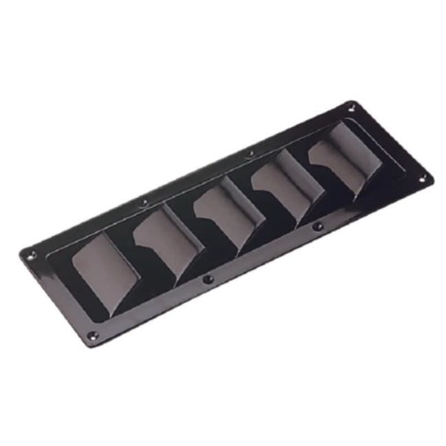 Louvered Vent 5 Abs Black