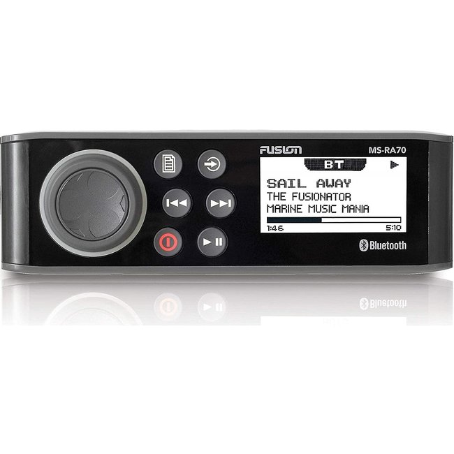 Fusion - Garmin Fusion MS-RA70 Stereo 4x50W AM/FM/Bluetooth 2-Zone USB Wireless Control for Fusion Link App