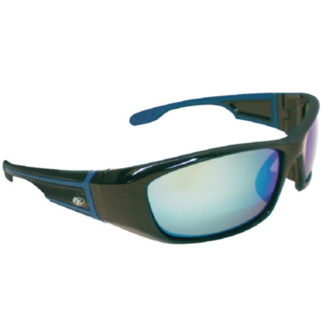 Yachter's Choice Sunglasses Cuda Black w/Blue Mirror Lens