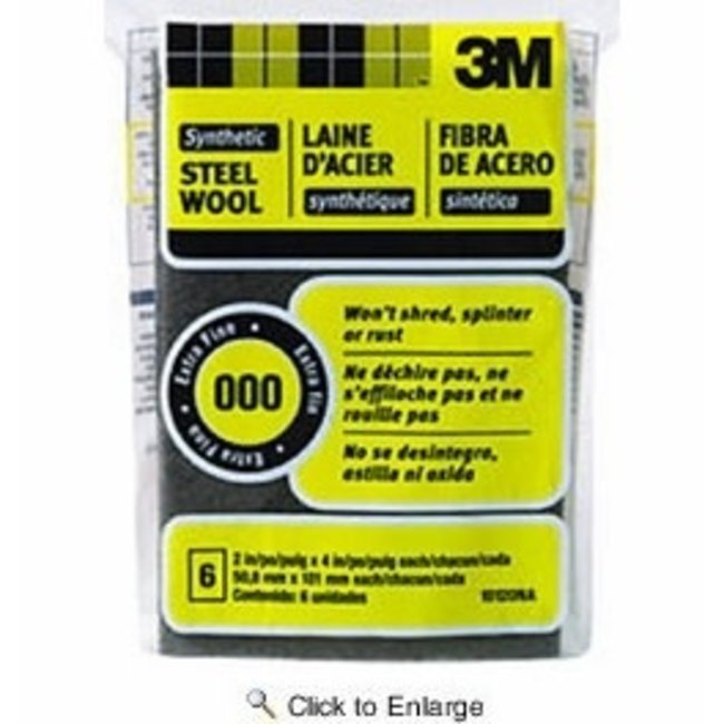 Synthetic Wool Pad Ex-Fine 6pk