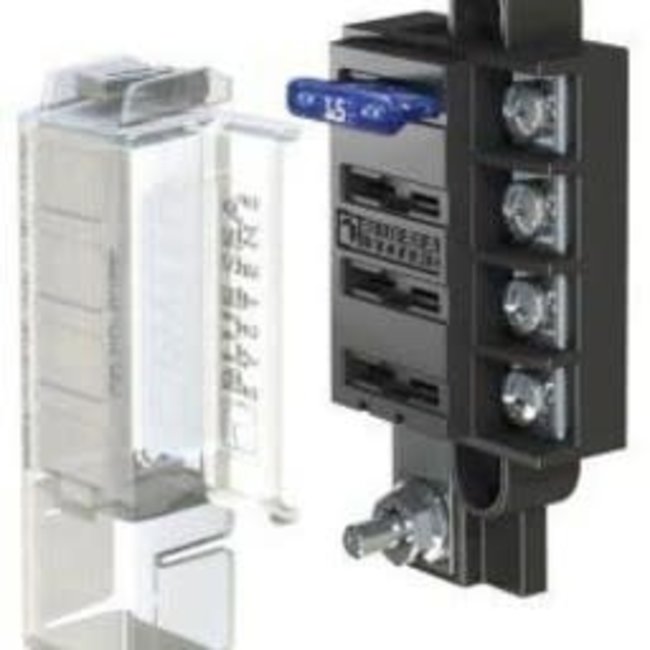 Mini ST Fuse Block 4 Circ w/Cover