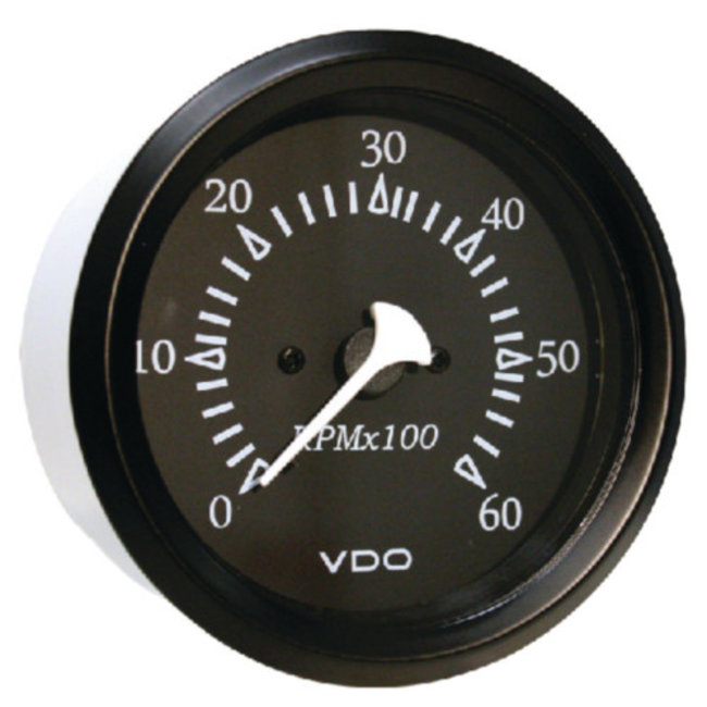 Tach Sterndrv 6000 RPM  Black/Black