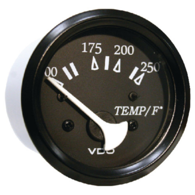 Engine Temp Gage 250F Blk/Blk XX