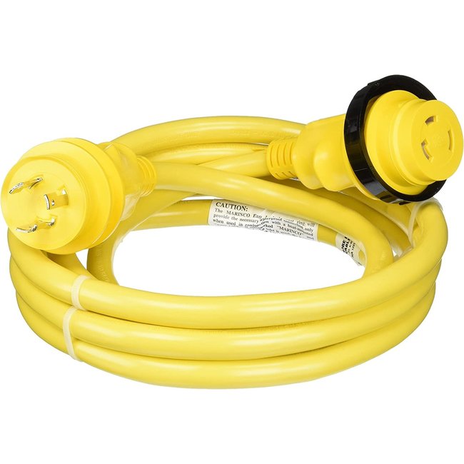Power Cord 30 Amp w/LED 25' Yellow