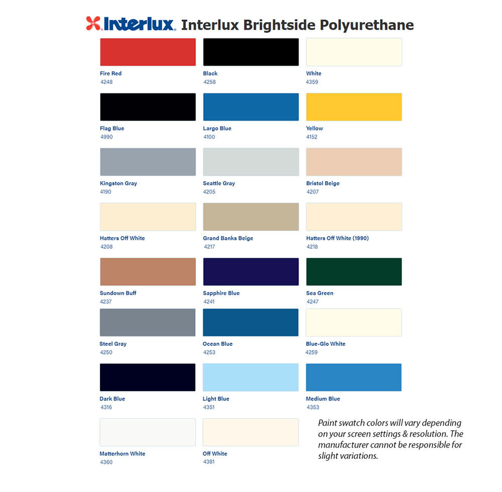 Brightside Topside Paint Qt Fogh Boat Supplies
