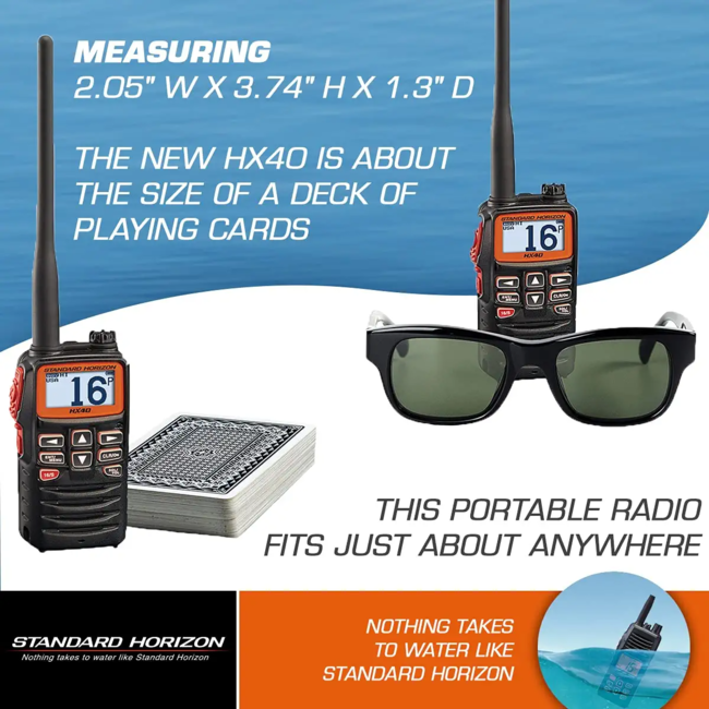 Standard Horizon HX40 VHF 6w Compact Radio