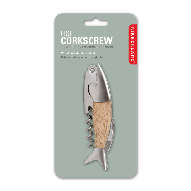 Kikkerland Designs Fish Corkscrew