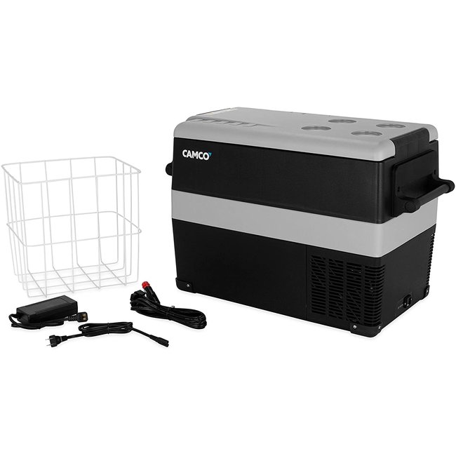 Camco Portable Refrigerator, AC 110V / DC 12V Compact Fridge / Freezer