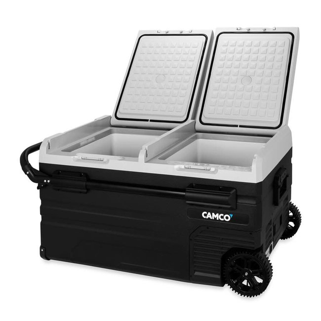 Camco Portable Refrigerator, AC 110V / DC 12V Compact Fridge / Freezer