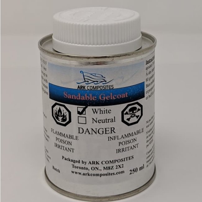 Ark Composites ARK Gelcoat White Pint/Sandable 250ml.