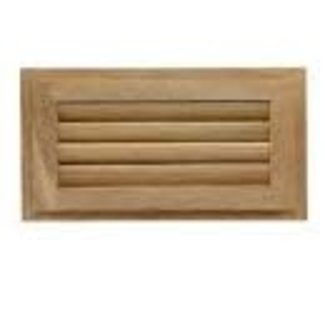 Teak Louvered Vent Insert 11-3/16" W x 6-3/8" H x 3/4" D.