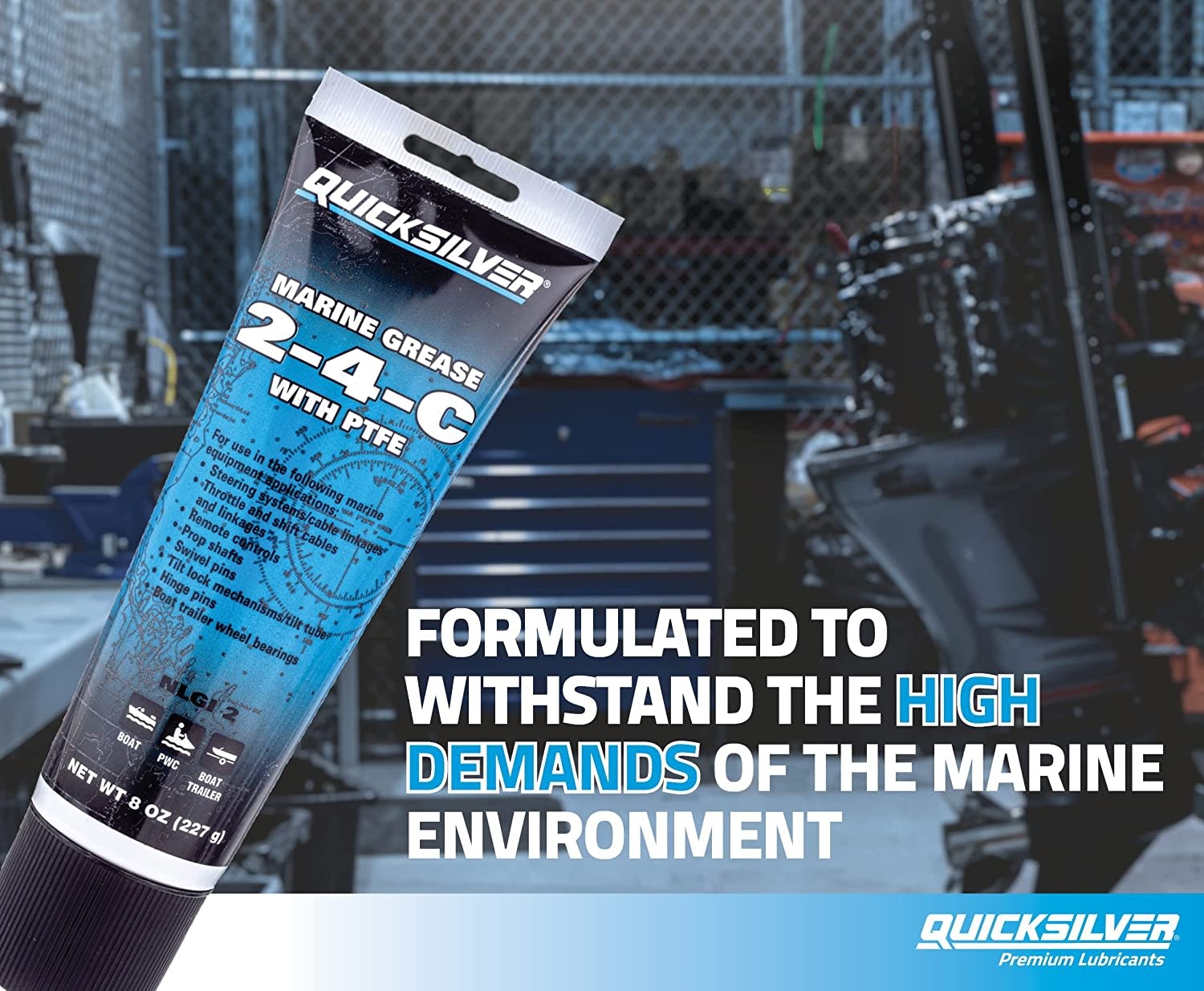 24C Marine Grease with Teflon, MultiPurpose Marine Lubricant 8 oz