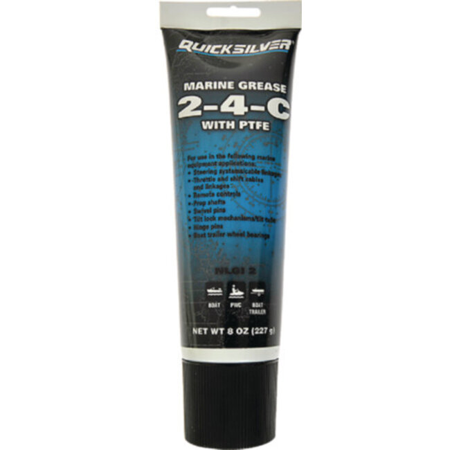 Mercury/Quicksilver Mercury/Quicksilver 2-4-C Marine Grease with Teflon, Multi-Purpose Marine Lubricant – 8 oz. Tube