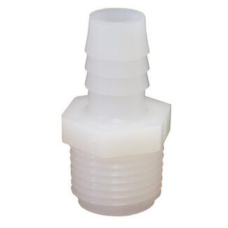 Barka Hose Adaptor Male 1/2" Pipe 5/8" Hose White