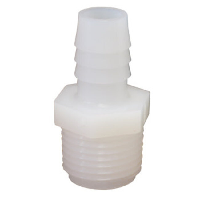 Barka Hose Adaptor Male 1/2" Pipe 5/8" Hose White
