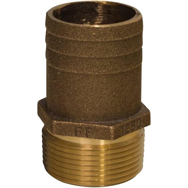 Groco Groco Bronze Full Flow Threaded Pipe to Hose Barb Adapter